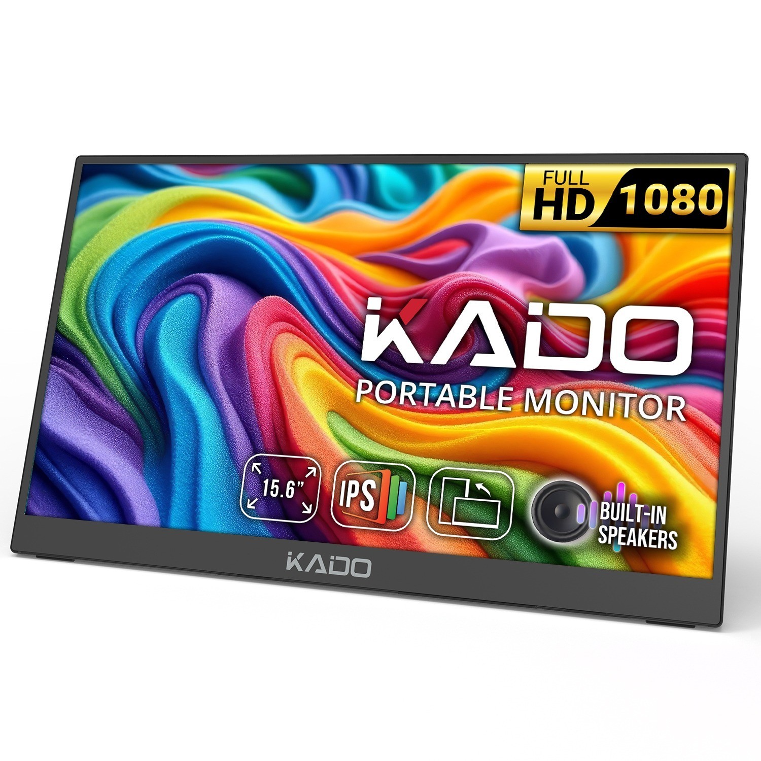 Kado 15.6" Portable Monitor for Laptop IPS 1920x1080 Screen Extender Dual USB-C
