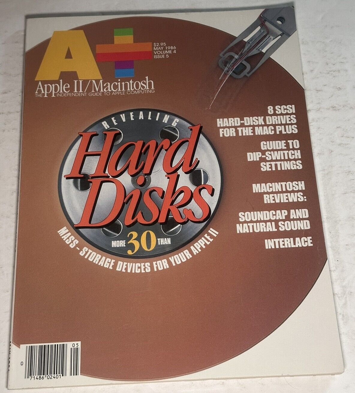 A+ The Independent Guide For Apple Computing May 1986 Vol. 4 Issue 5 Hard Disks