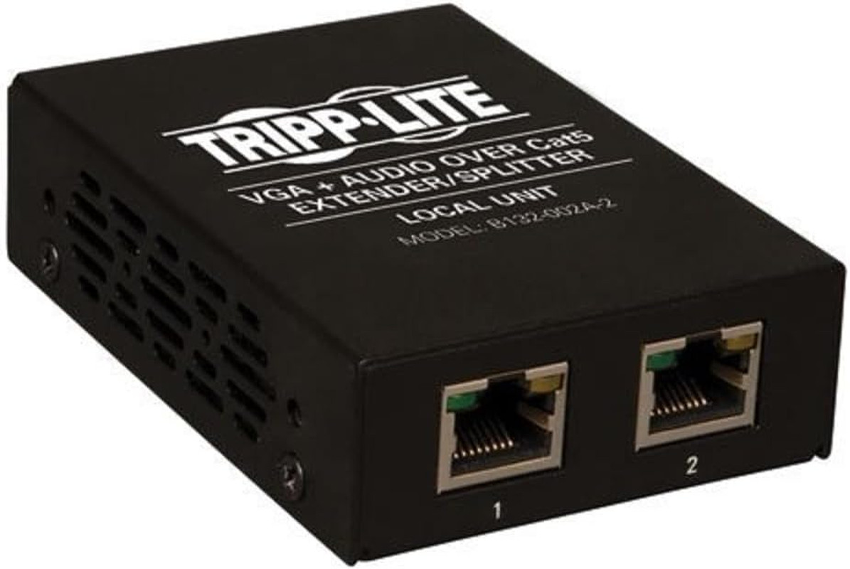 2-Port VGA with Audio over Cat5 / Cat6 Extender Splitter, Transmitter with EDID