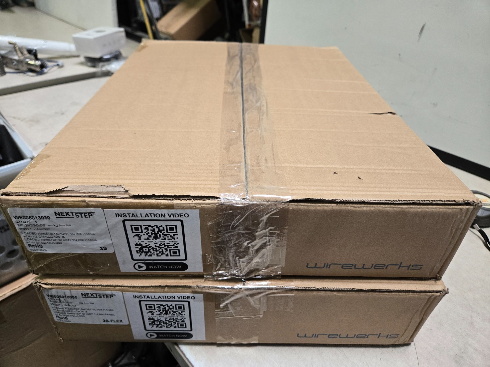 LOT OF 2 Wirewerks Next Step 1U Rack Mount 144 Fibers LOADED nextstep short