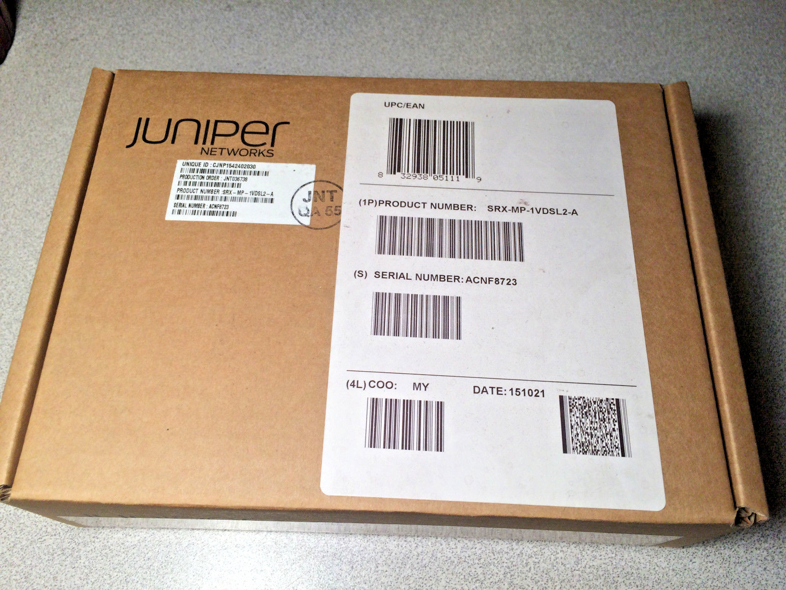 Juniper Networks SRX-MP-1VDSL2-A VDSL VDSL2 VDSL2-A MPIM for SRX New Sealed