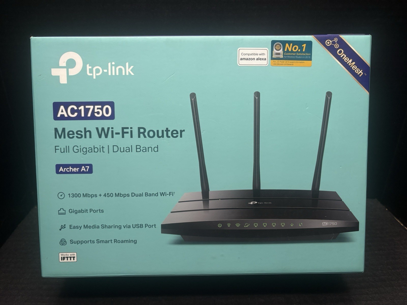 TP-Link Archer A7 AC1750 Wireless Dual-Band Gigabit Router - Black