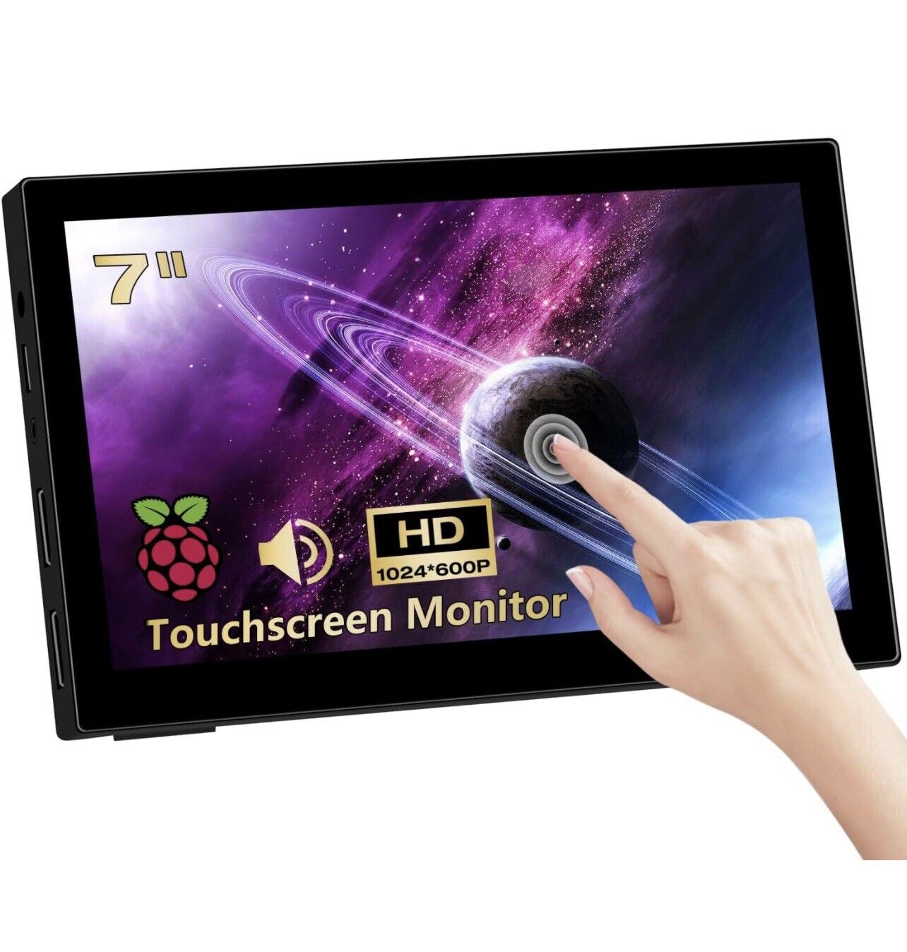 7 inch Touchscreen Mini Monitor 1024 X 600 HDMI Portable IPS LCD Display