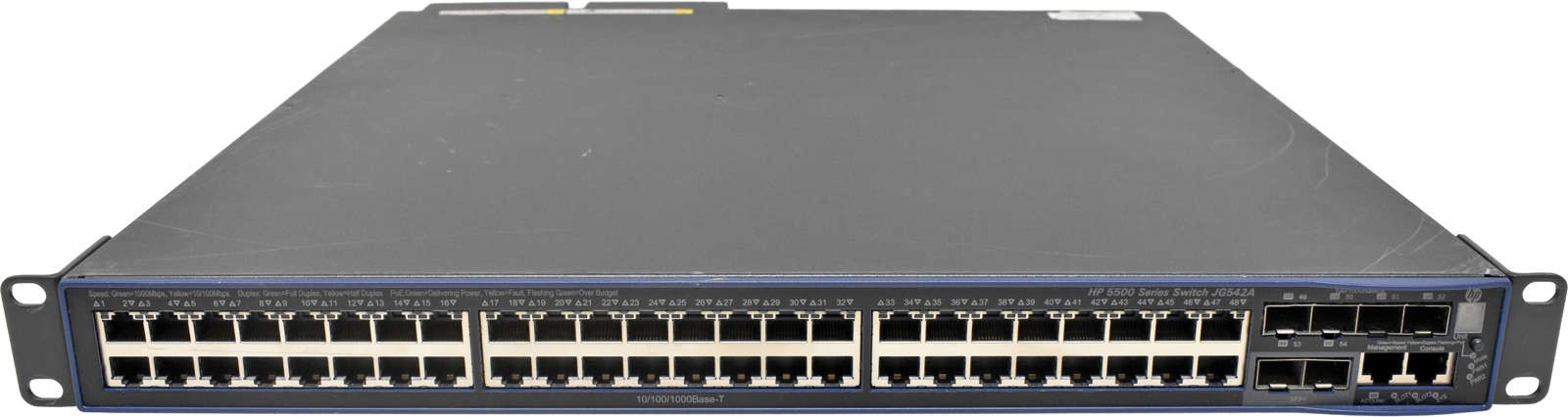 HP 5500 Series JG542A 48-Port PoE+ GE HI Switch 2x SFP+ 4x SFP + Stack Modules