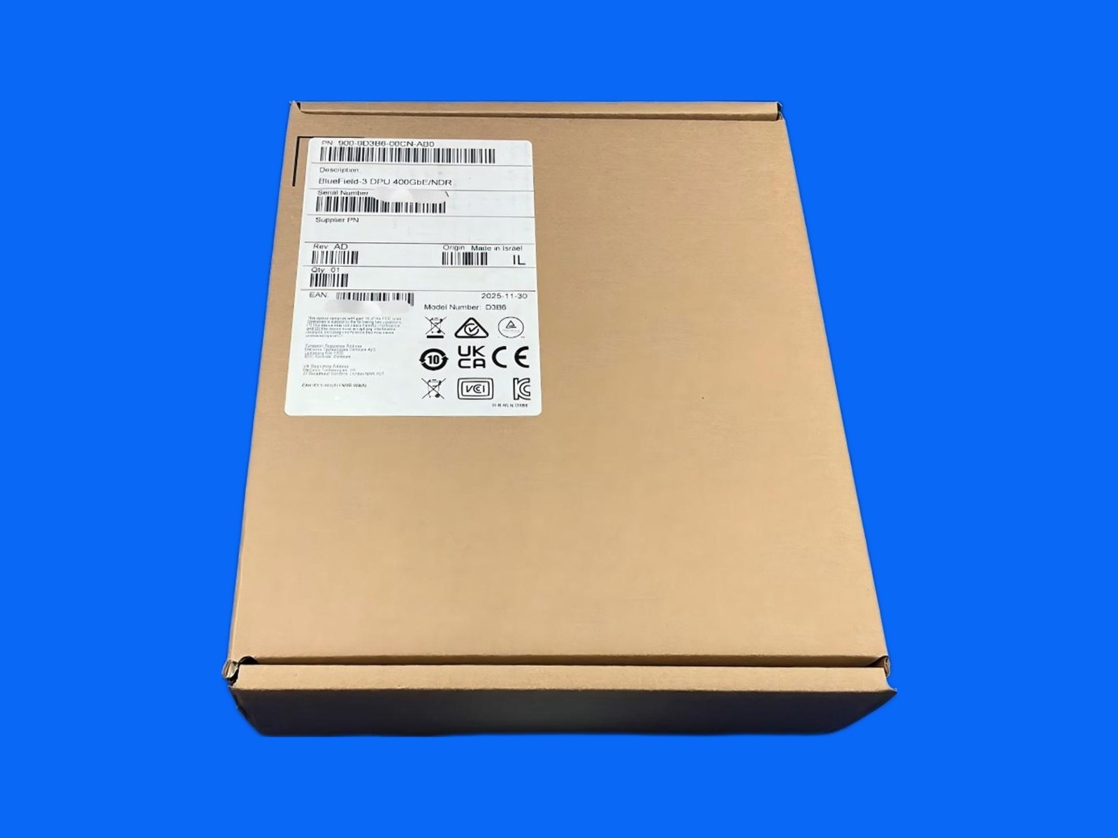 900-9D3B6-00CN-AB0 NVIDIA BlueField-3 B3240 400GbE/NDR DPU 2x QSFP112 Ports