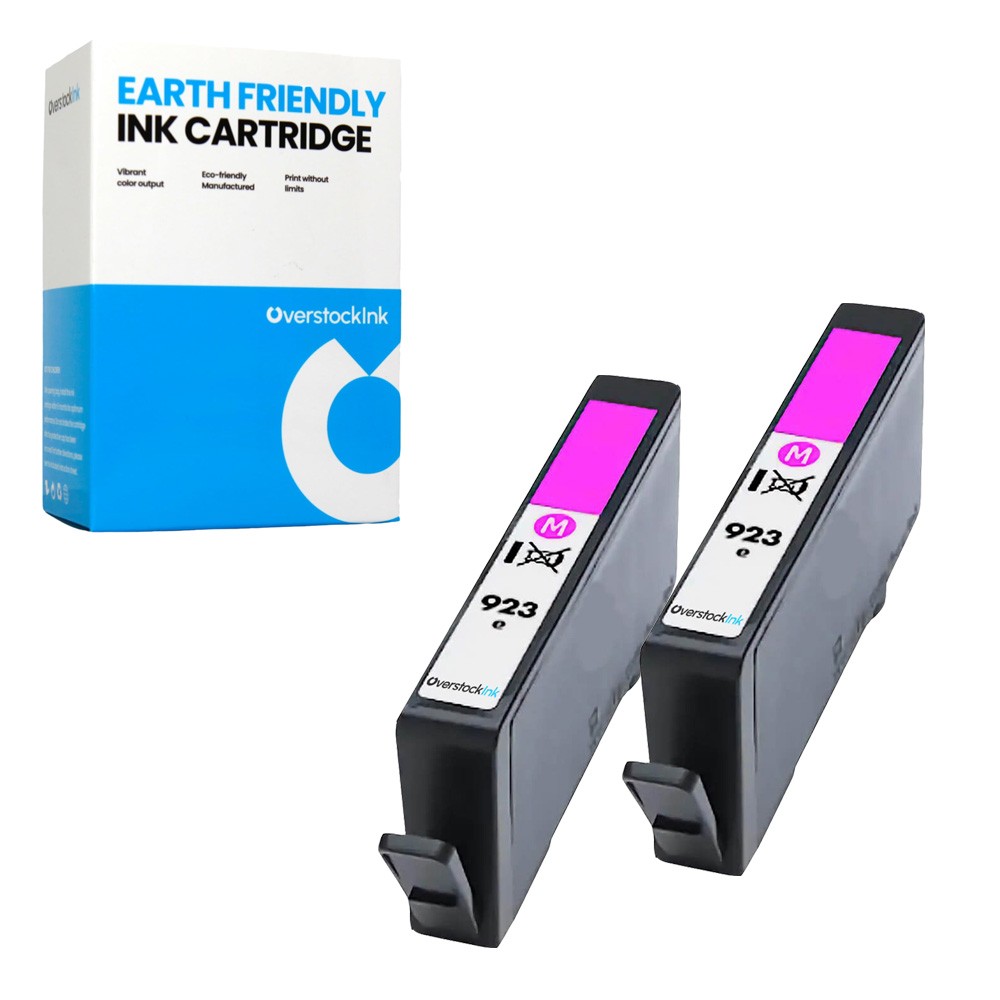 OSI 2PK Compatible Magenta 923e Ink Cartridges for HP OfficeJet Pro 8122e, 8135e