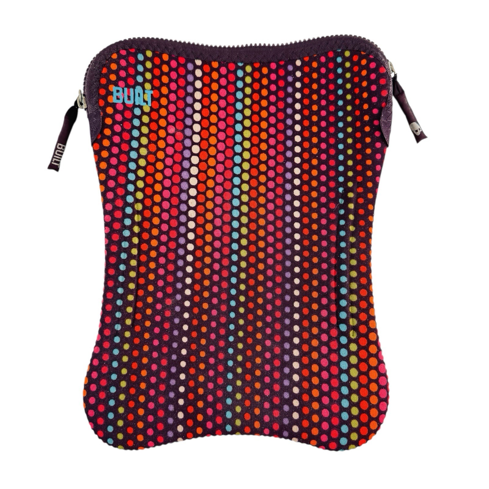 Built NY Netbook Sleeve For Tablet 9'' - 10” Neoprene Case Zipper Colorful Dots
