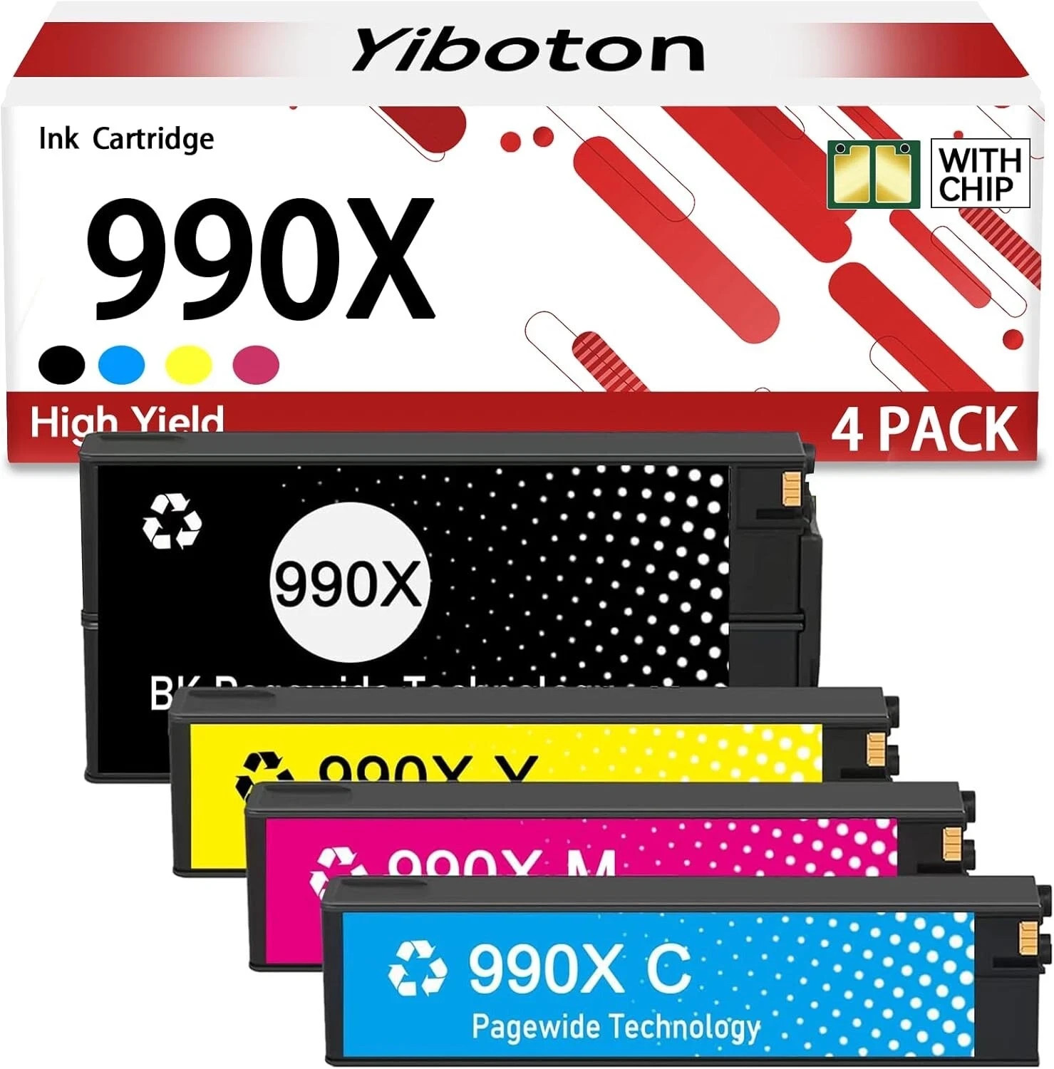2 Carts only ( READ) 990X 990 990XC High Yield Ink Cartridges Compatible -ZZ
