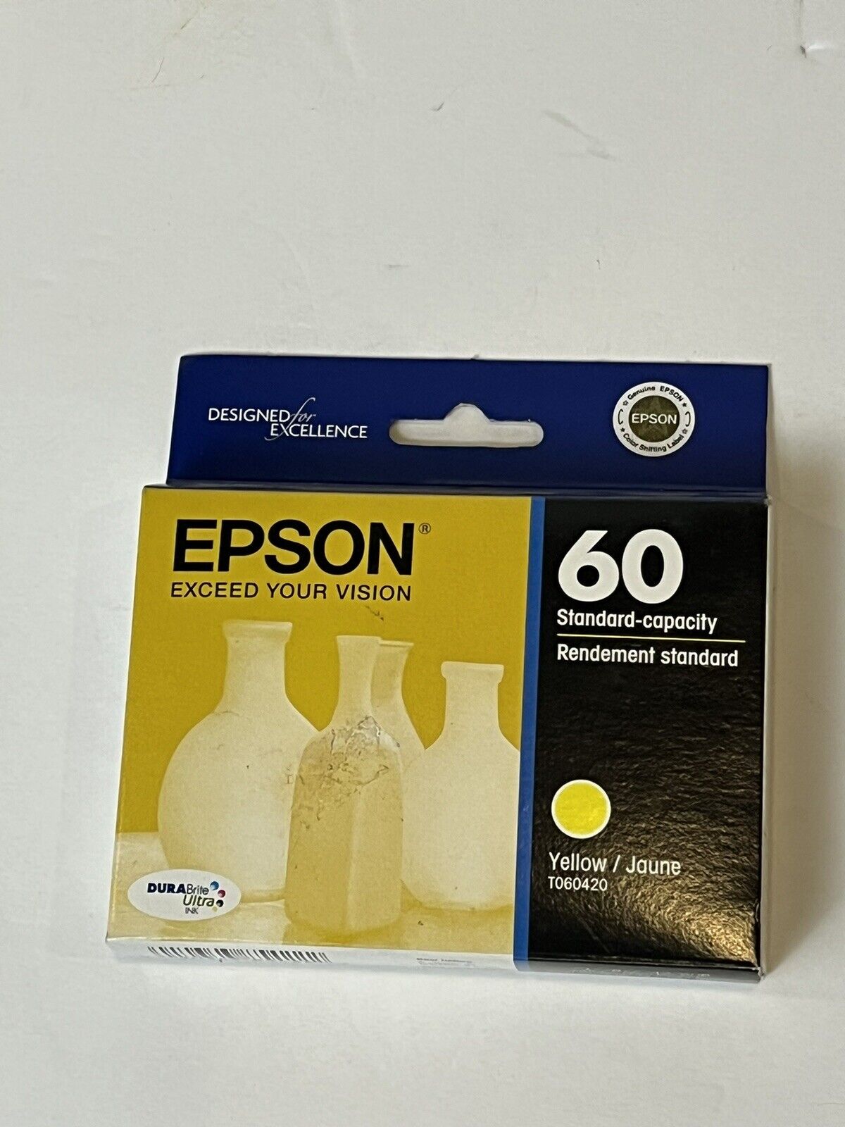 Epson 60 Standard Capacity T060420 Yellow Ink Cartridge Expired 9/2017