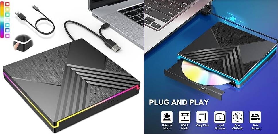 Unidad de CD/DVD externa de actualización para computadora portátil USB 3.0.2024