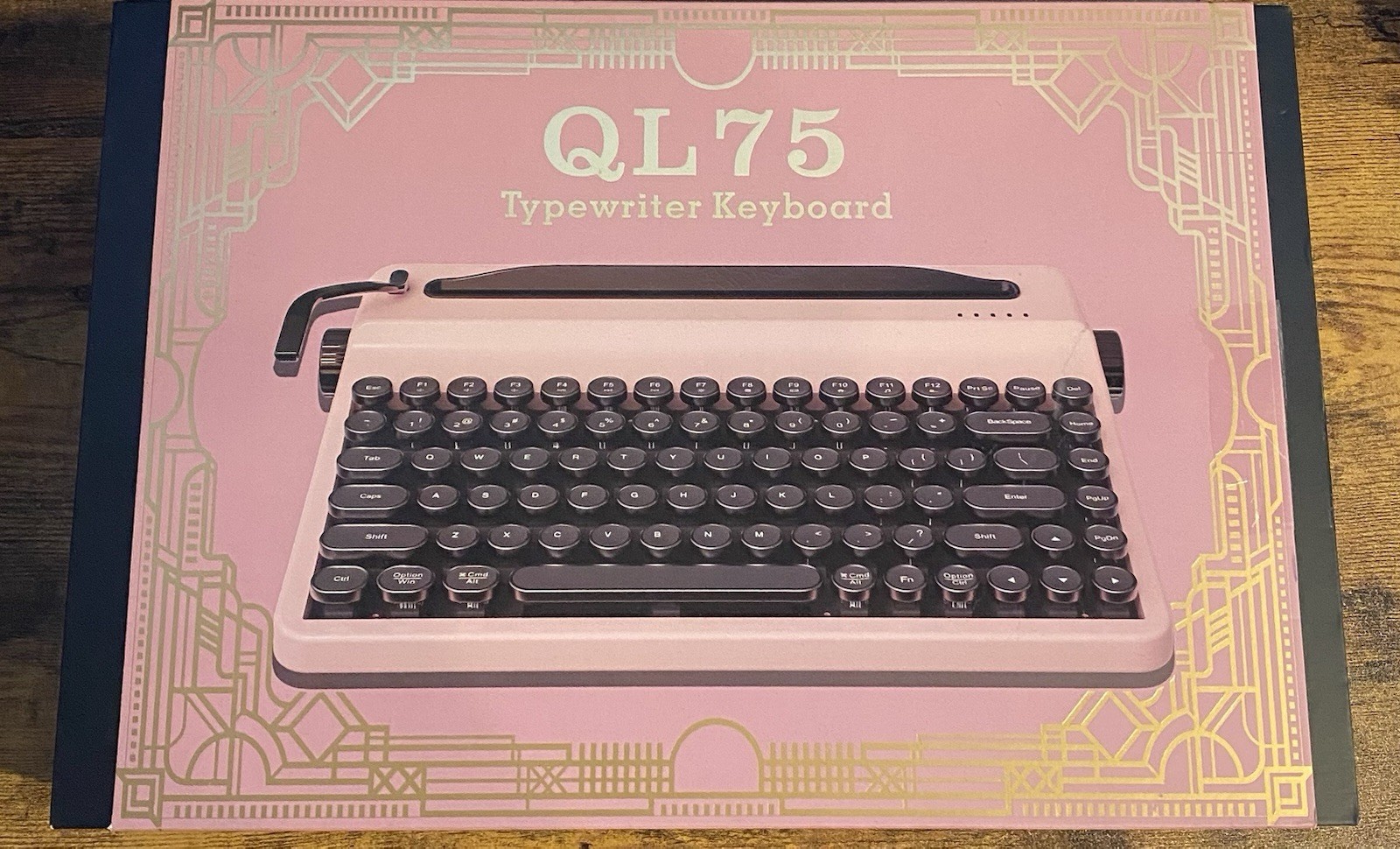 YUNZII QL75 Retro Typewriter Mechanical Keyboard Pink Wireless QMK VIA New