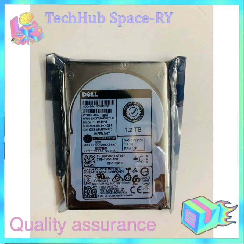 New Dell 00KV02 0KV02 HUC101812CSS200 1.2TB 2.5" 10K 12Gbps SAS HDD Hard Disk J