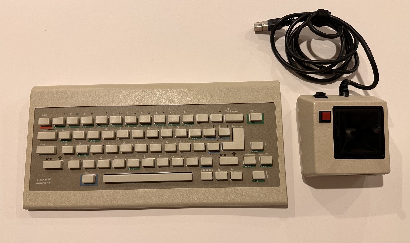 IBM PCjr Chiclet Keyboard 1503275 + IBM PCjr Joystick Lot 1983 Untested As-Is