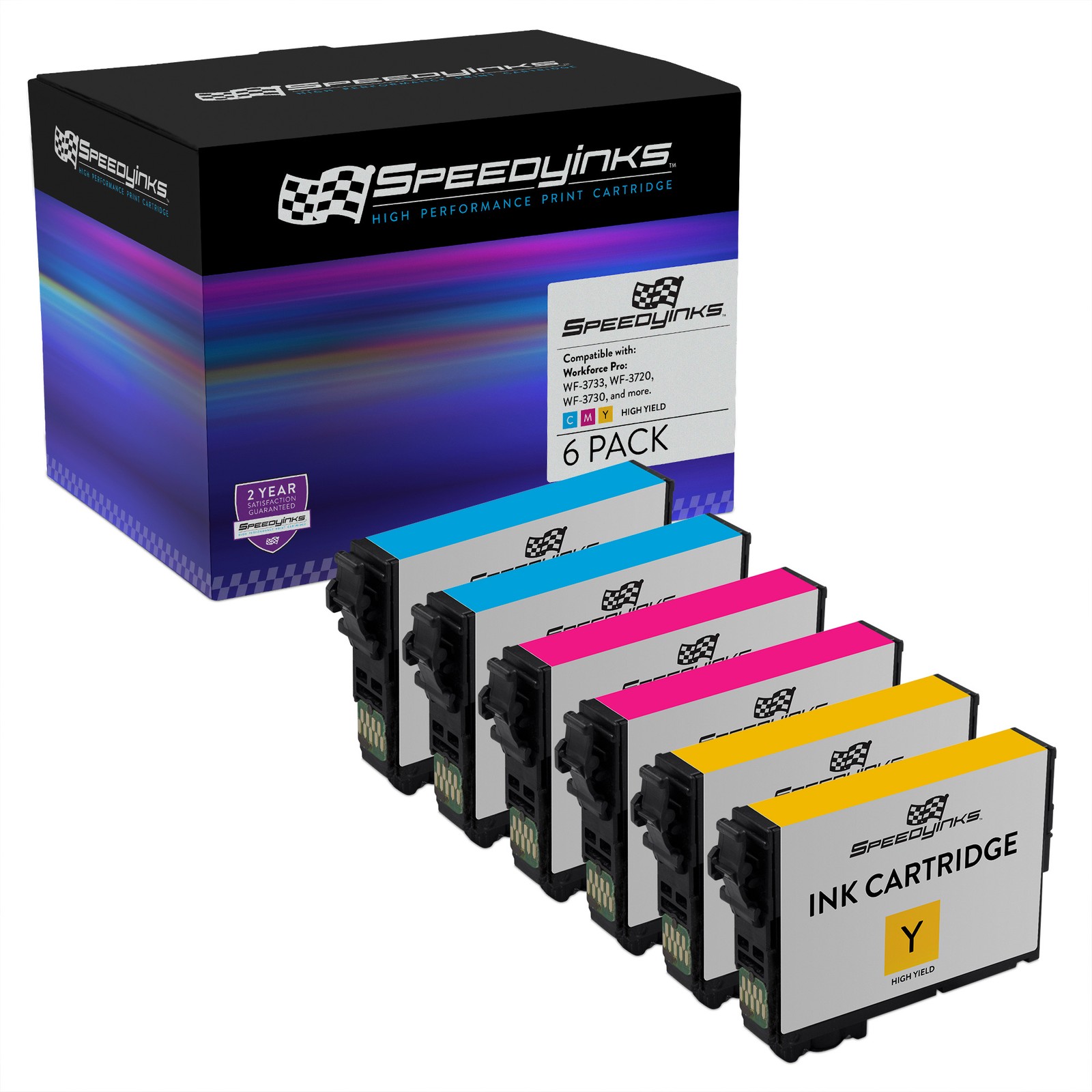 SPEEDYINKS Replacements for Epson 252XL High Yield Ink Cartridges (6-Pack Set)