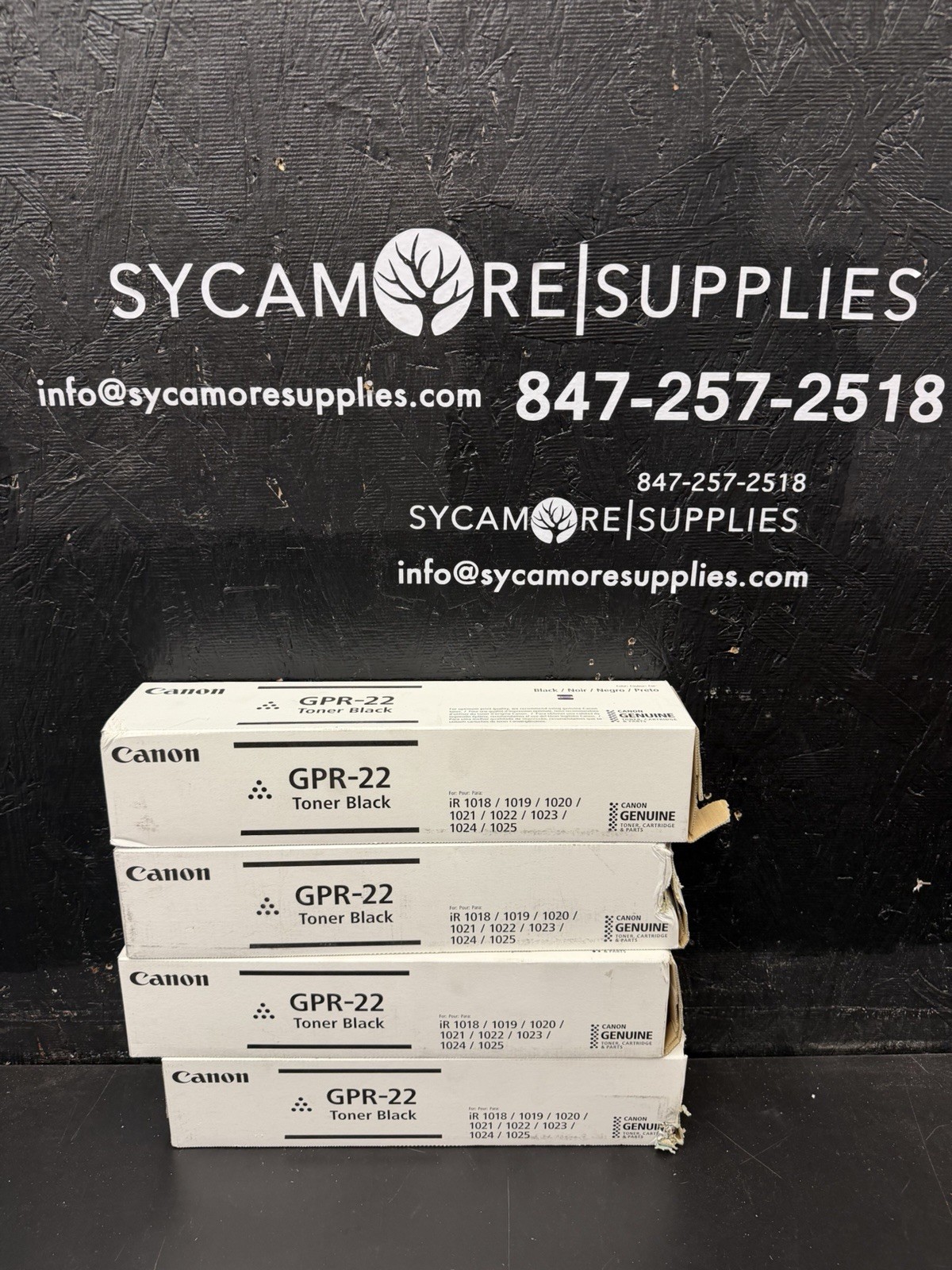 Lot of 4 Genuine Canon GPR-22 Black Toner 0386B003AA OEM Damage Box NEW