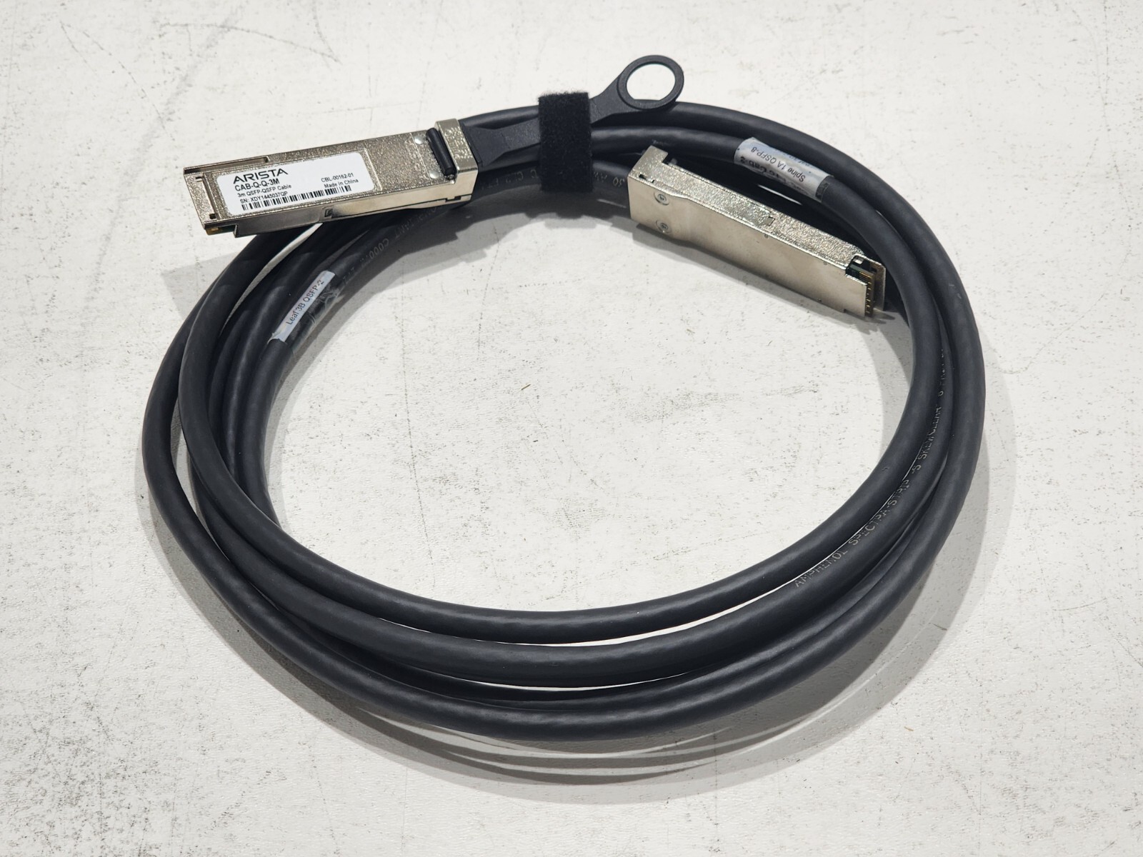 Arista Networks CAB-Q-Q-3M 40G QSFP+ Passive Direct Attach Copper Cable 3 Meters