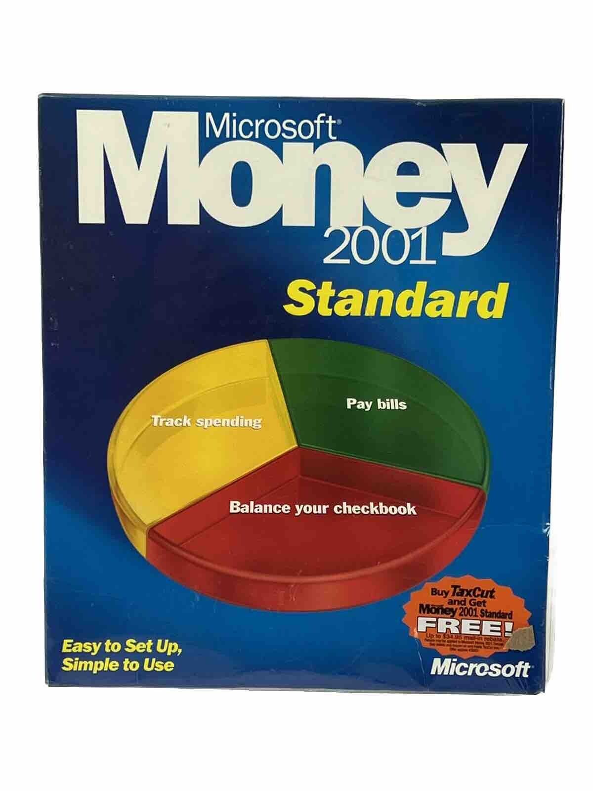 Vintage Microsoft Money 2001 Financial Suite PC Big Box - New Sealed NOS
