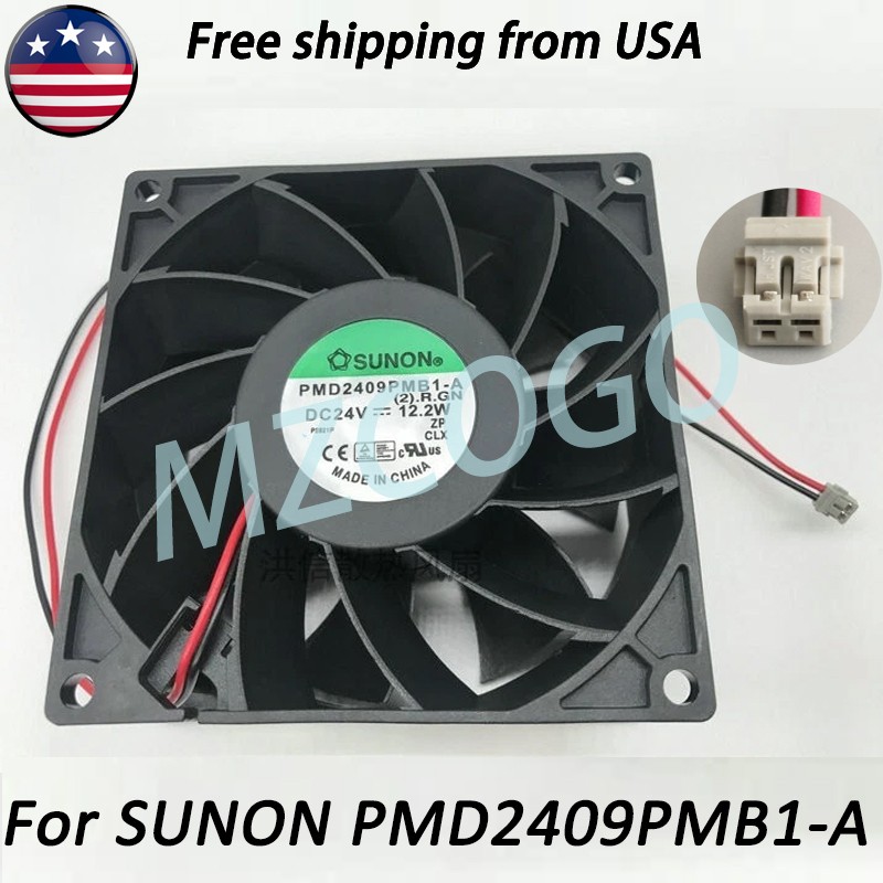 1PC For SUNON PMD2409PMB1-A 24V 12.2W 92×92×38MM Inverter Cooling Fan 2Pin