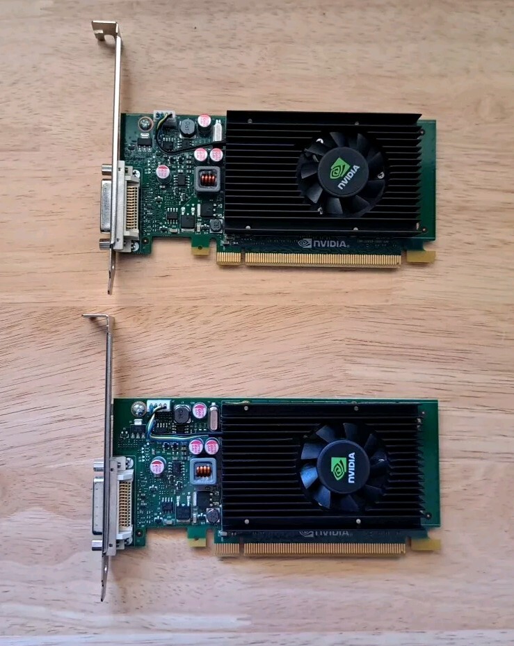 Lot Of 2 Dell NVIDIA NVS 315 1GB DDR3 PCIe-x16 Card. #X992