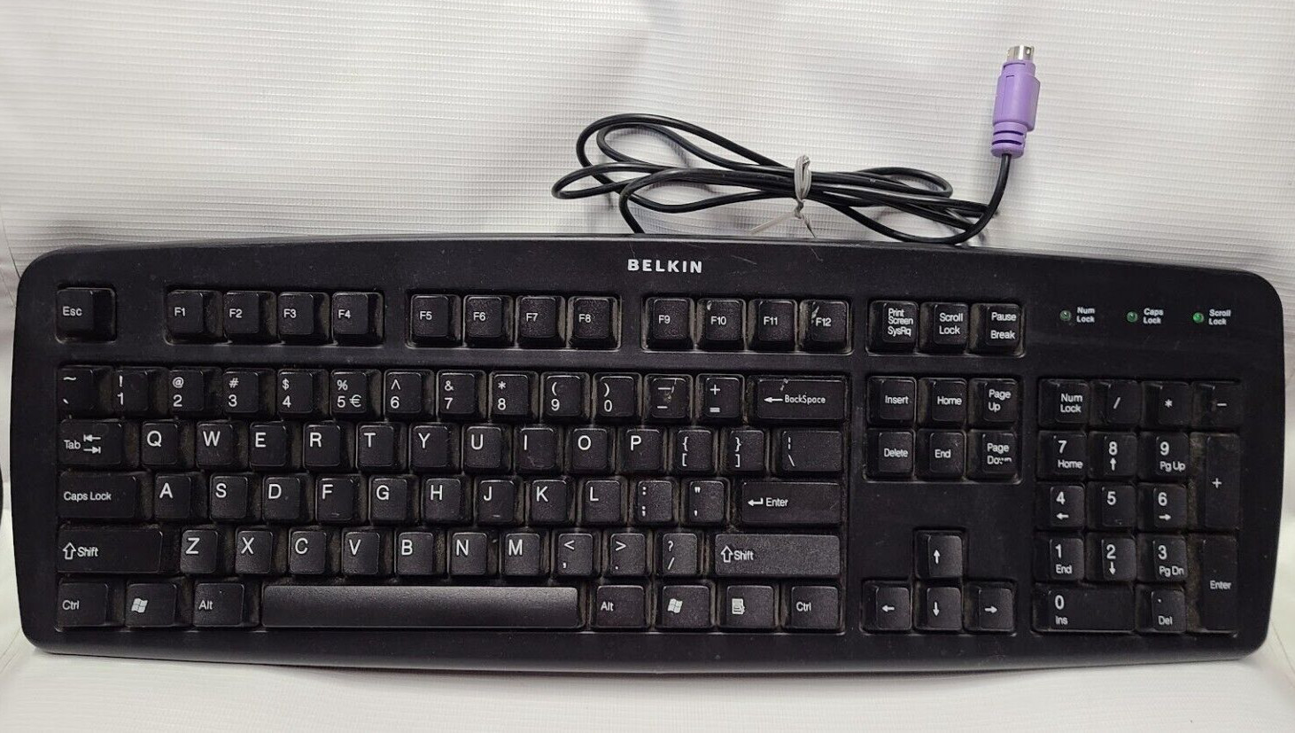 Belkin F8E206-PS2 Black PS/2 Keyboard - High-Quality, Reliable, Classic