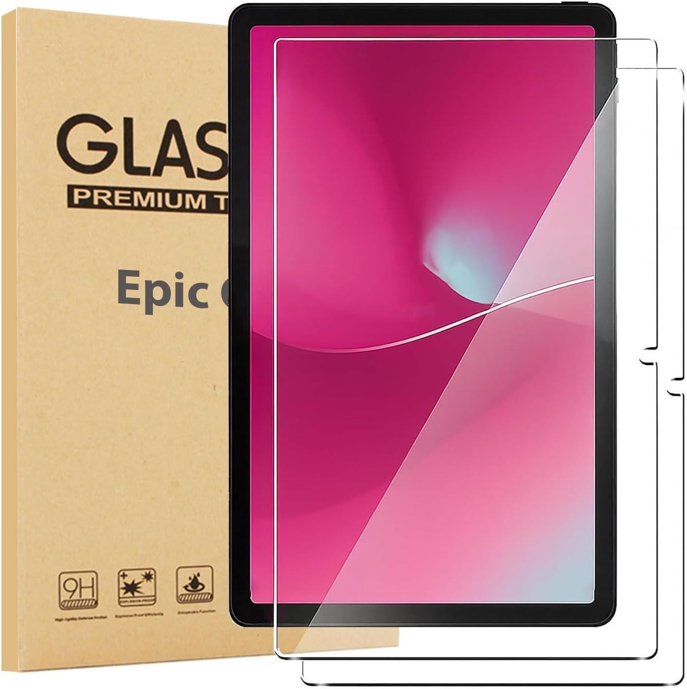 2-Pack 9H Hardness Tempered Glass Protectors for T-Mobile REVVL Tab 2 10.1 Inch
