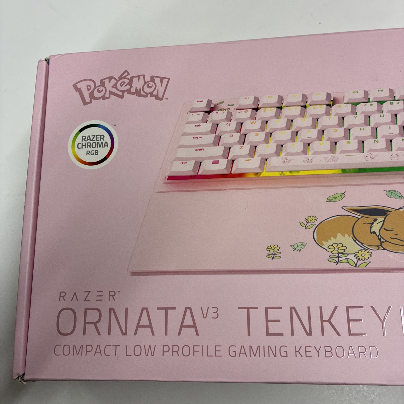 New Authentic Pokemon x Razer Ornata V3 X Tenkeyless Pikachu & Eevee Edition NEW