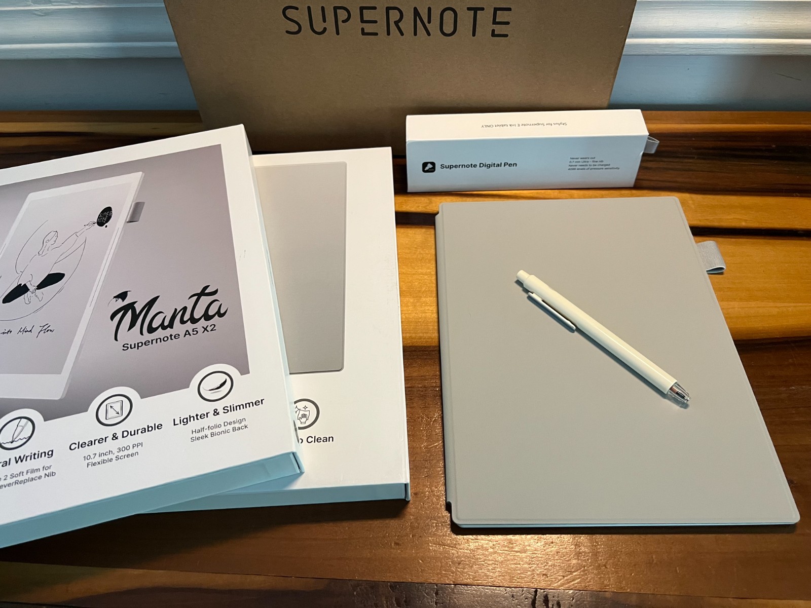 Supernote Manta A5 X2 + Folio Case + Push-up Pen + Box Bundle