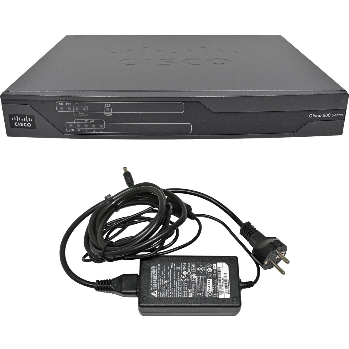 Cisco C881-K9 Quad-Port Fast Ethernet Integrated Services Router +AC Adapter