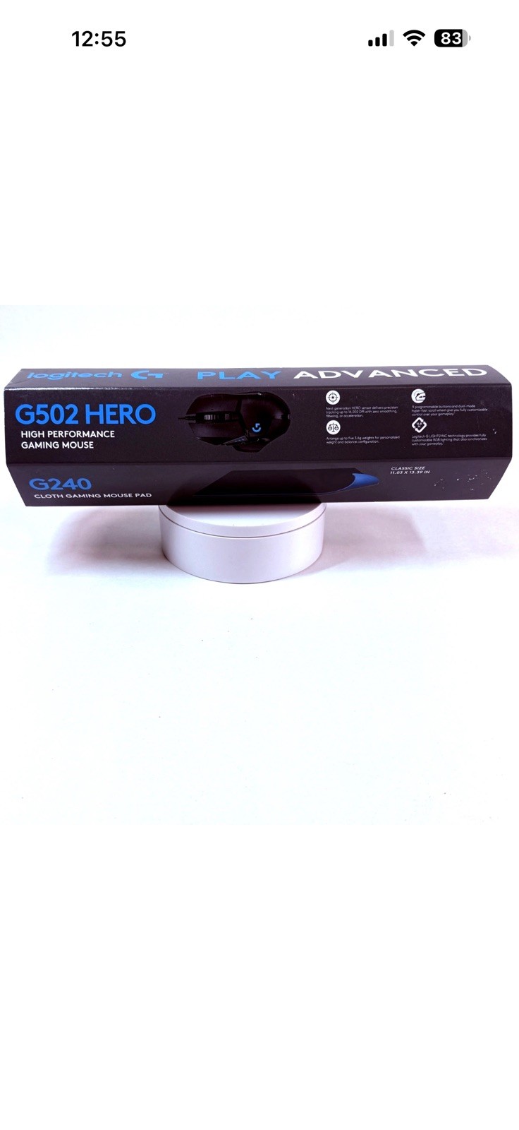 Bundle Logitech G502 HERO High Performance Gaming Mouse -G240 Cloth Mouse Pad
