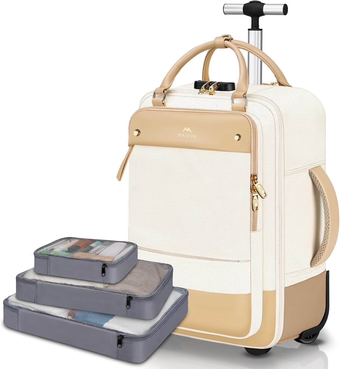 MATEIN Rolling Laptop Backpack for Women, 17 Inch Laptop Bag with wheels, 40L...