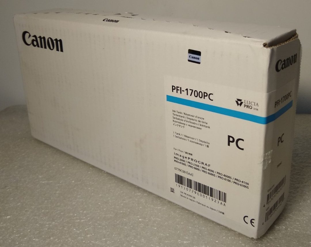 Genuine OEM Canon PFI-1700PC Cyan Photo Ink 700ml PRO 2000/4000/6000 ProGRAF
