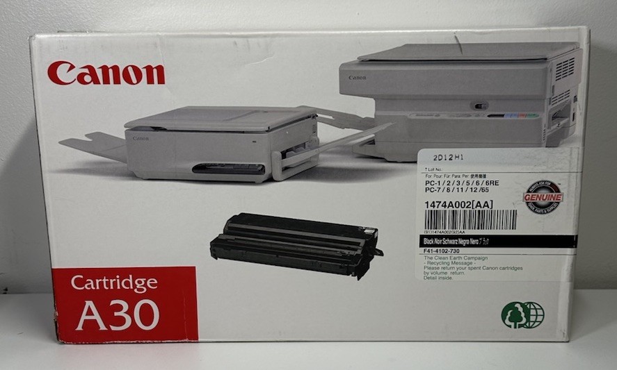 Genuine OEM Canon A30 Black Toner Cartridge 1474A002AA SEALED - NEW OLD STOCK