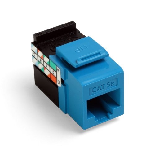 LEVITON GIGAMAX CAT 5E QUICKPORT JACK 5G108-RL5 - BLUE