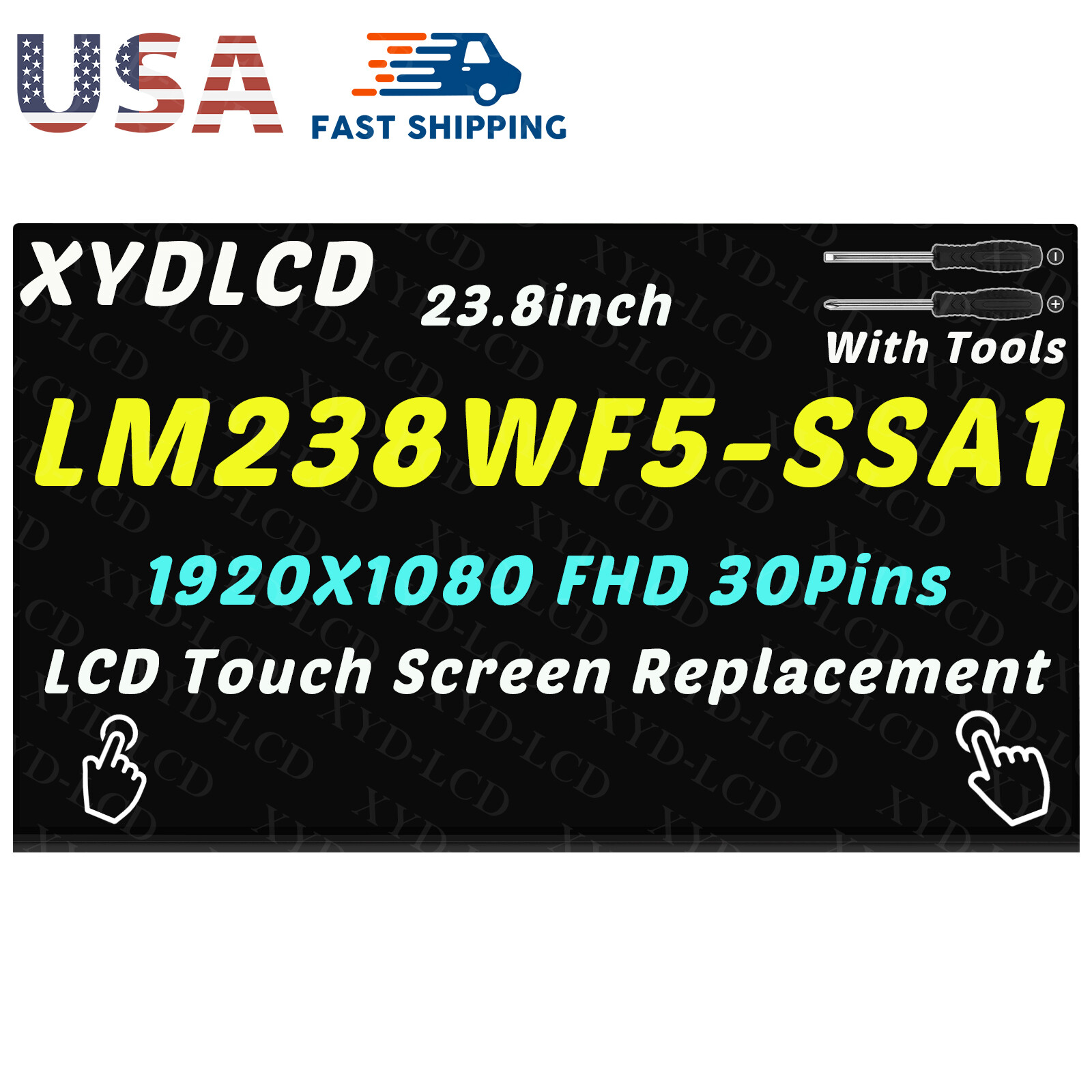 New LM238WF5(SS)(A1) 23.8 FHD ZBD TS LCD LED Touch Screen Display LM238WF5-SSA1