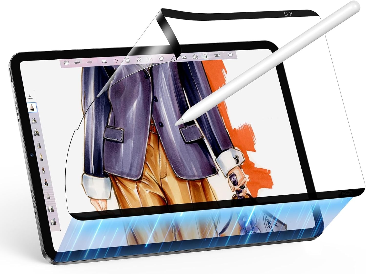 ESR Paper-Feel Magnetic Screen Protector for iPad Pro 12.9 Inch, Matte Finish