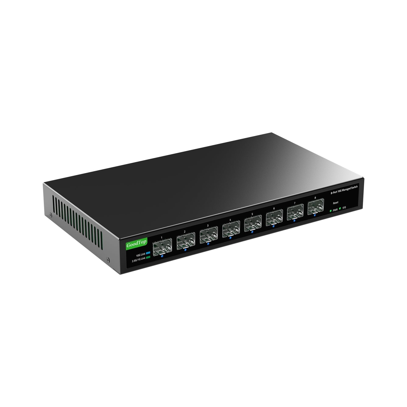 8 Port 10Gb Smart Web Managed SFP+ Switch,10G Optical Easy Managed SFP+ Ether...