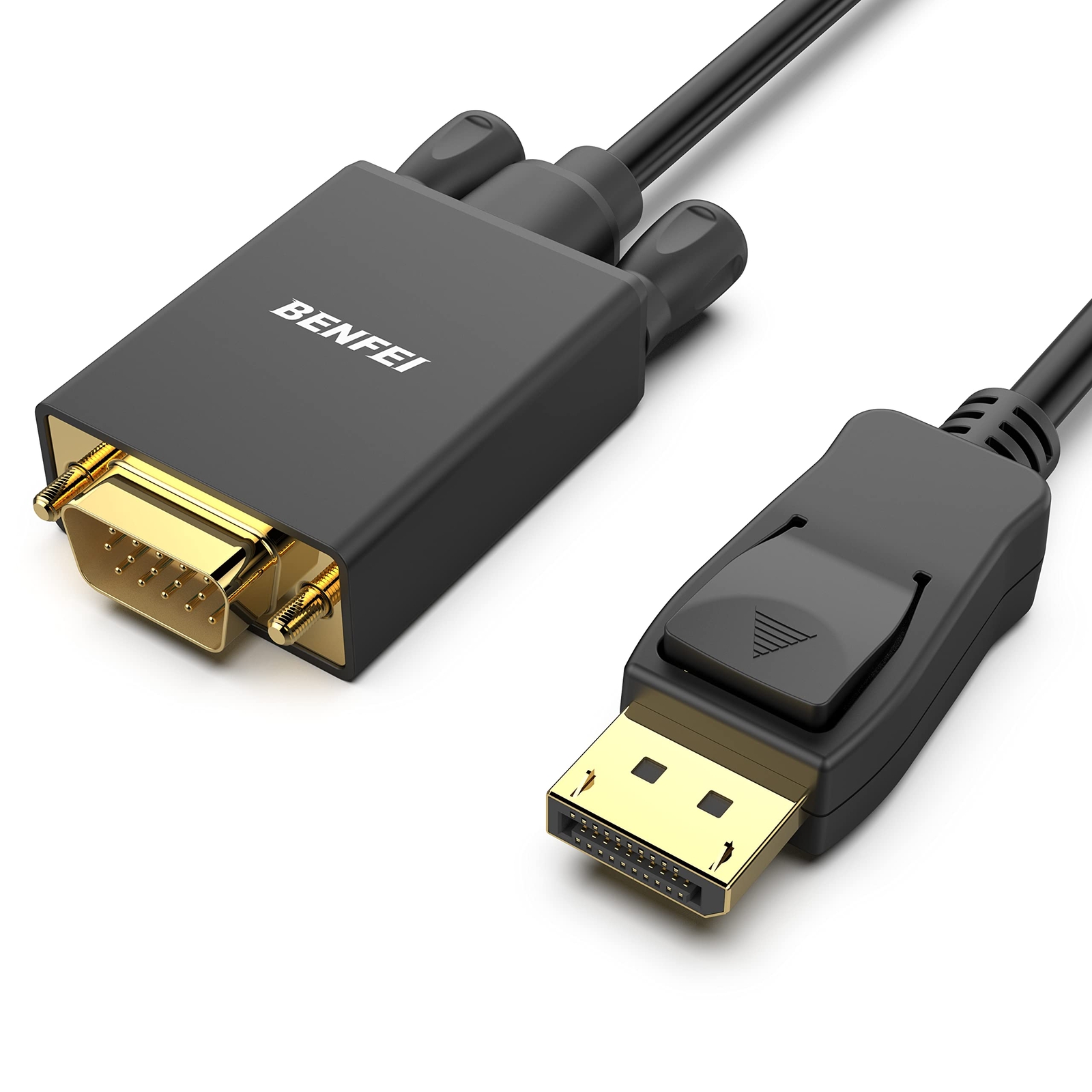 DisplayPort to VGA Adapter, Benfei DP DisplayPort to VGA 6 Feet Cable Male to