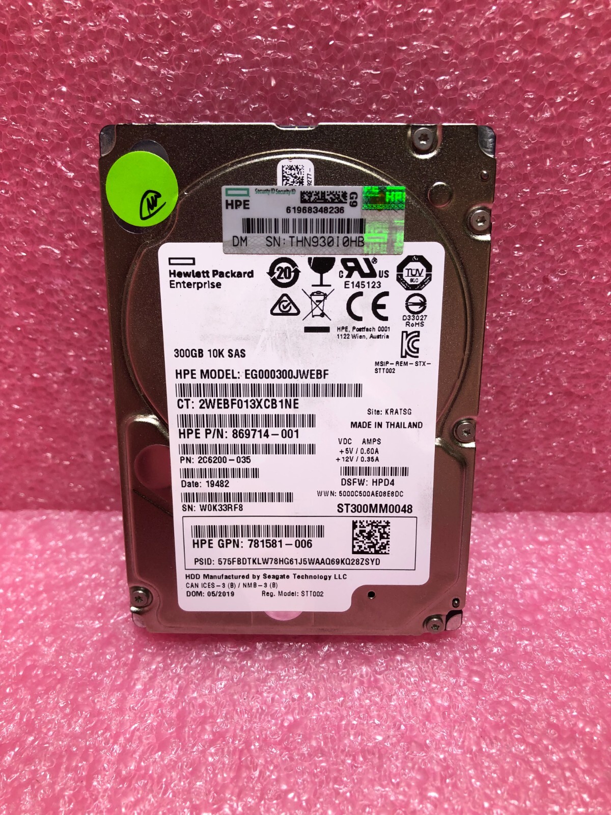 HP 869714-001 300GB 10K 6G SFF SAS 2.5in