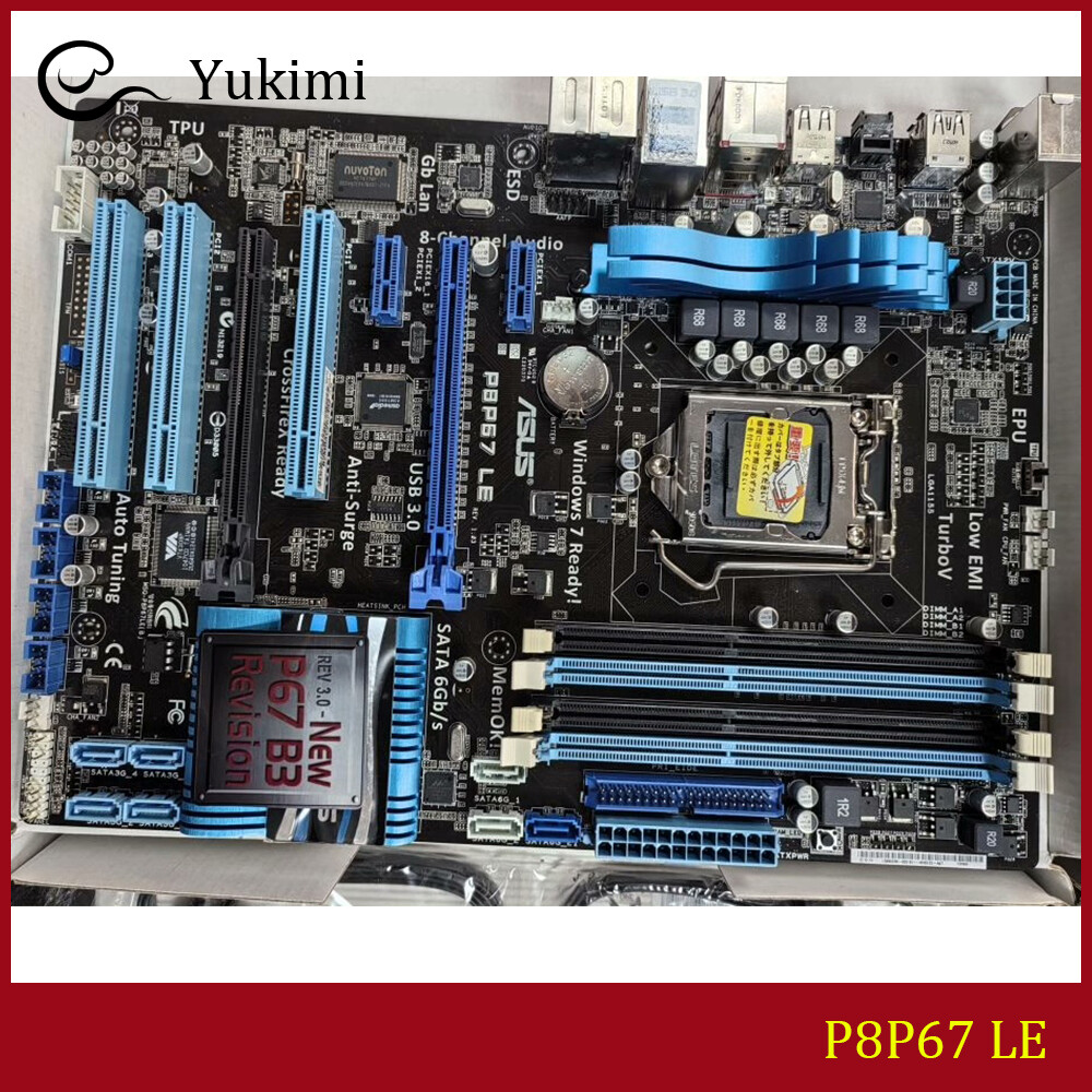 FOR ASUS P8P67 LE DDR3*4 32GB LGA 1155 ATX Motherboard Test OK
