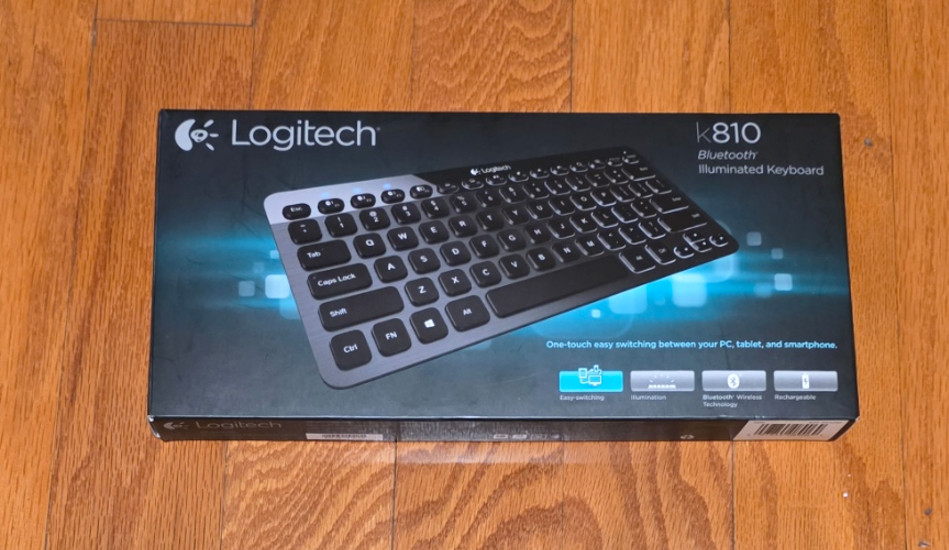 Logitech K810 Black/Gray Wireless Bluetooth Illuminated Keyboard, Open Box 