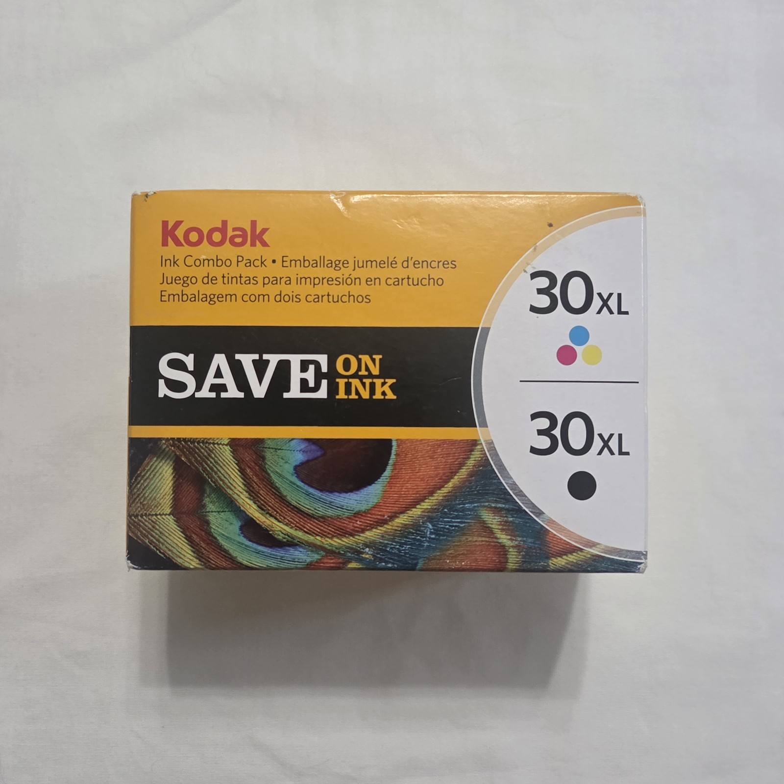 Kodak 30XL Black & Tri-Color Ink Cartridge Combo Pack CAT8257131 - New Sealed