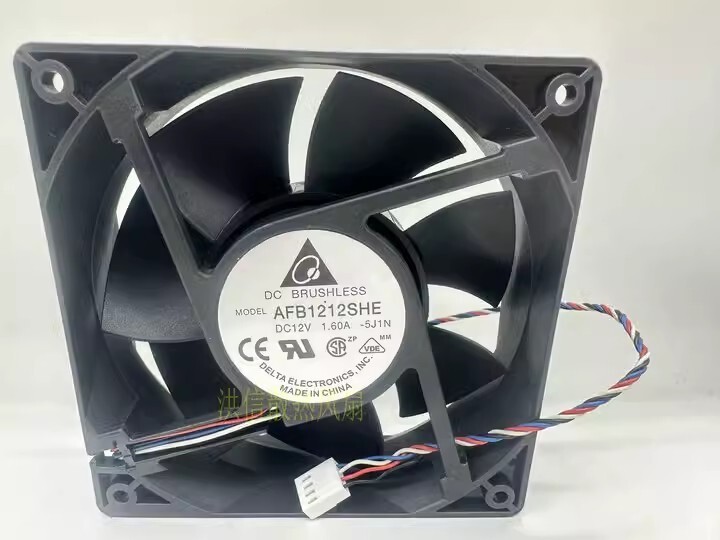 Delta AFB1212SHE DC12V 1.60A 12038 4-Wire PWM Cooling Fan