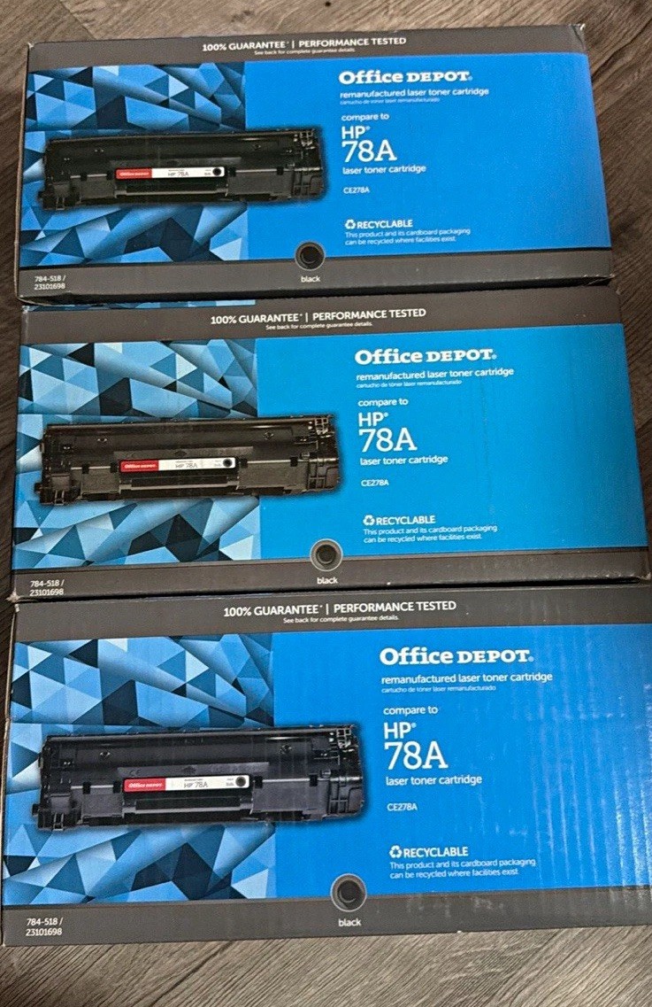 Office Depot  78A CE278A Black Laser Toner Cartridge for HP