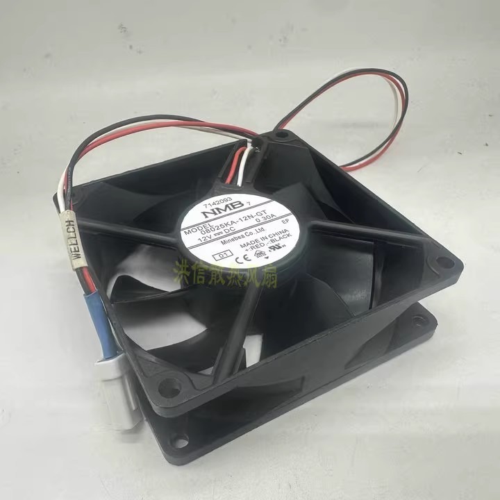 NMB 08025KA-12N-GT 8025 DC12V 0.30A 8CM 3-Pin Inverter Cooling Fan