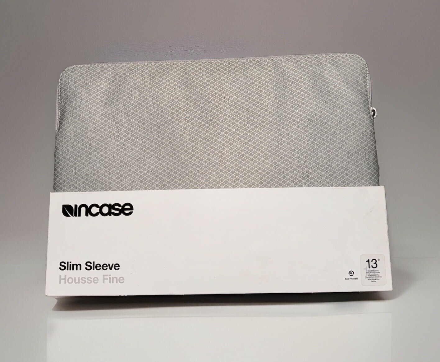Incase Slim Sleeve MacBook 13" Padded Zipper Slip Pouch Case - Silver