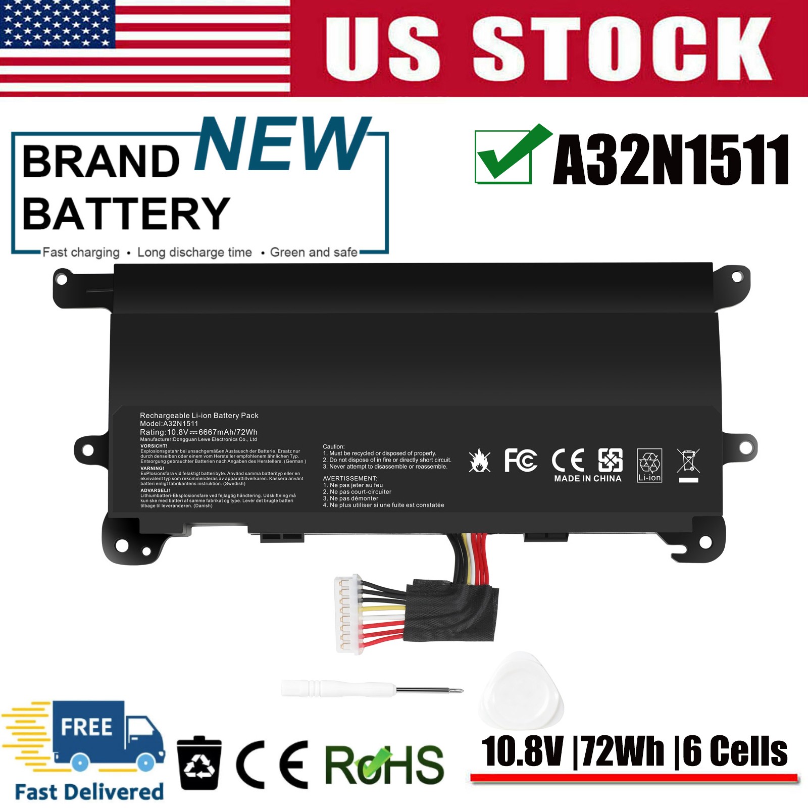 ✅A32N1511 A32LM9H Battery for ASUS ROG G752 G752V G752VT G752VY G752VL GFX72VT