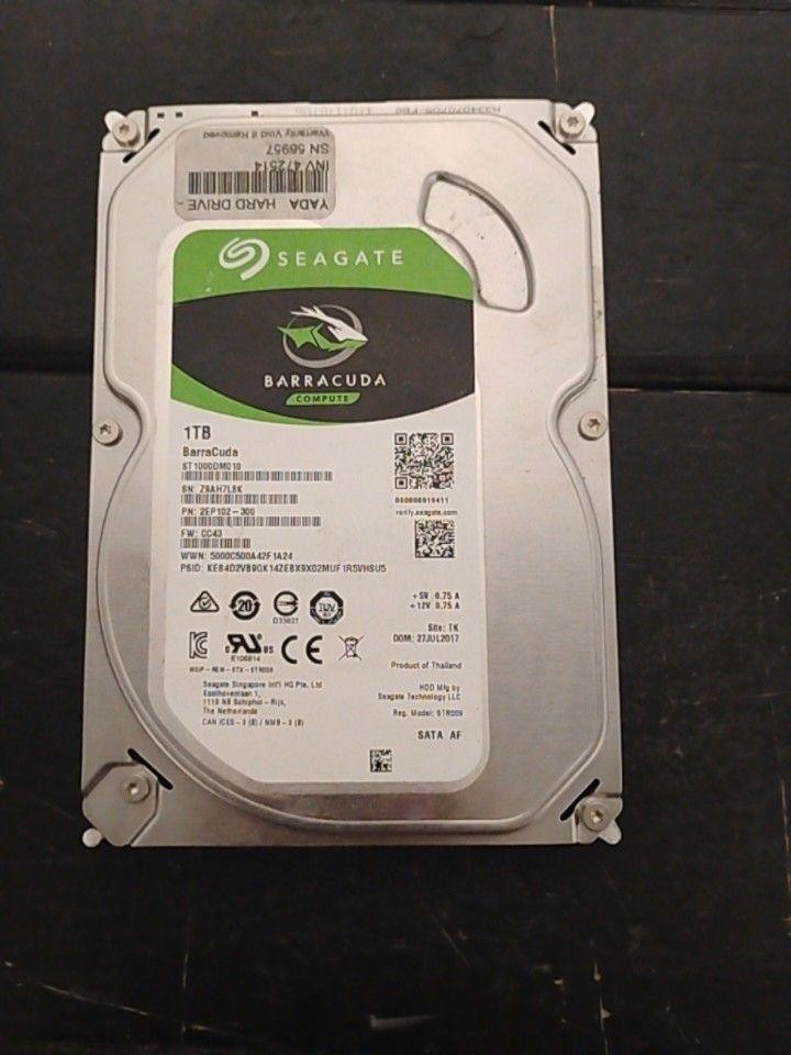Seagate BarraCuda 1TB Internal Hard Drive 3.5" SATA 7200RPM HDD ST1000DM010