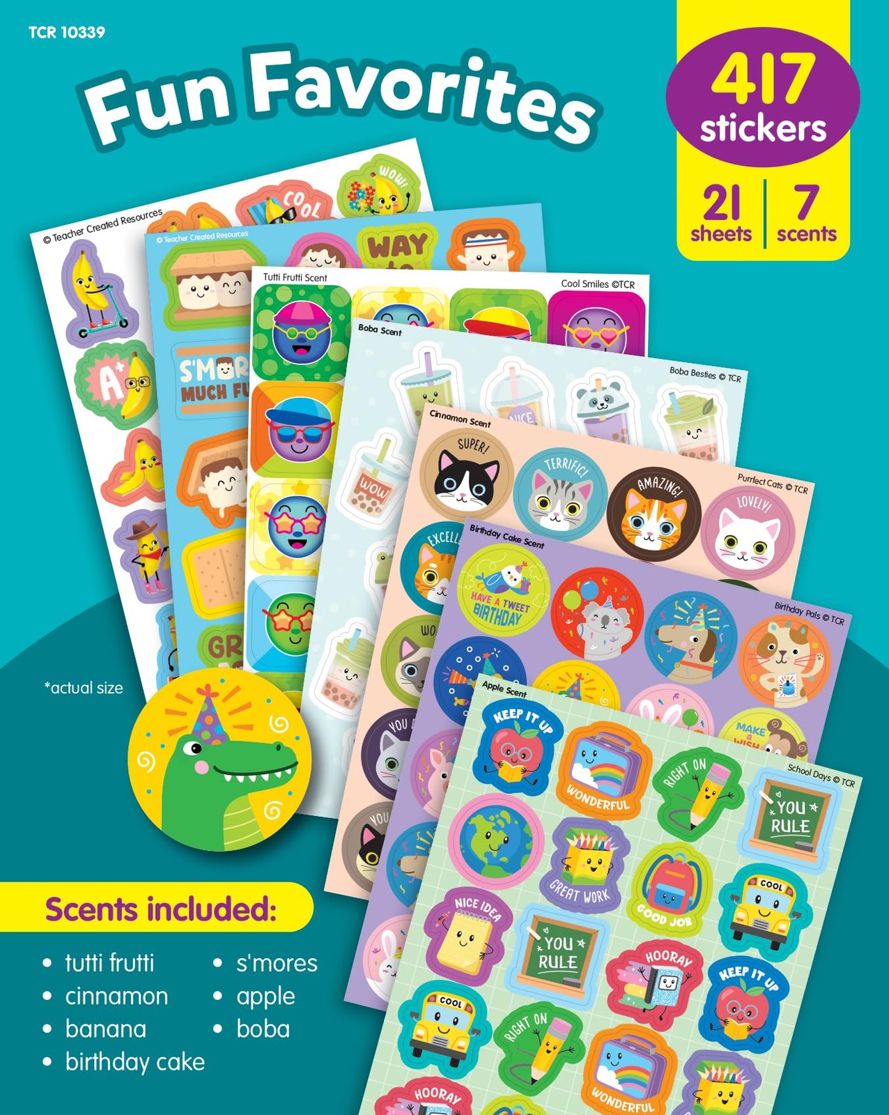 Smelly Stickers Variety Pack Fun Favorites Multicolor Teacher Created Resources