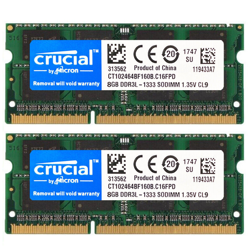 Crucial DDR3L 16GB 32GB 1333MHZ 1600MHZ Memory SO-DIMM Laptop RAM Notebook RAM