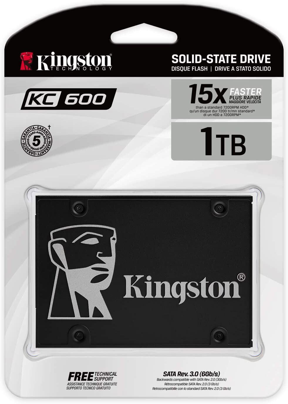 Kingston SATA III KC600 2.5in Internal SSD 256/512GB 1/2TB Solid State Drive lot